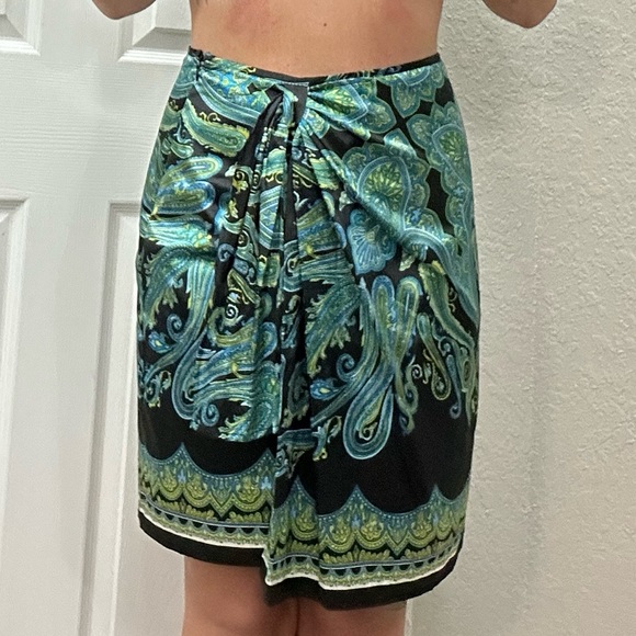 Vintage Y2k Paisley Richie Tailor Wrap Skirt - Picture 2 of 9